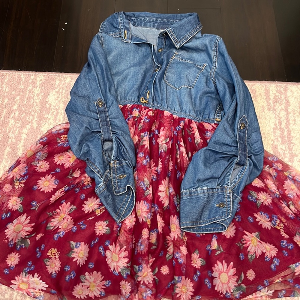 Girls justice dress with accessory belt super comfy